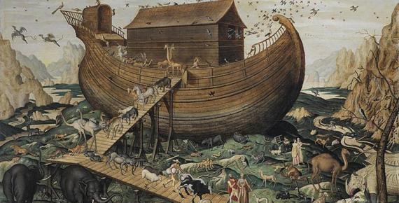 Noah's ark on the Mount Ararat by Simon de Myle (1570) (Public Domain)