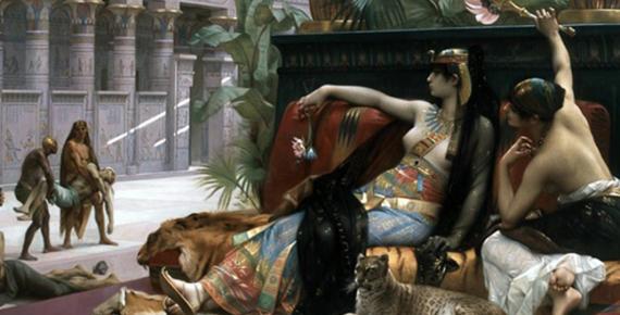 Cleopatra Testing Poisons on Condemned Prisoners by Alexandre Cabanel (1887) (Public Domain)