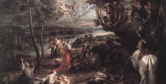 King Charles I as a victorious and chivalrous Saint George in an English landscape, by Peter Paul Rubens (1629–30) (Public Domain)