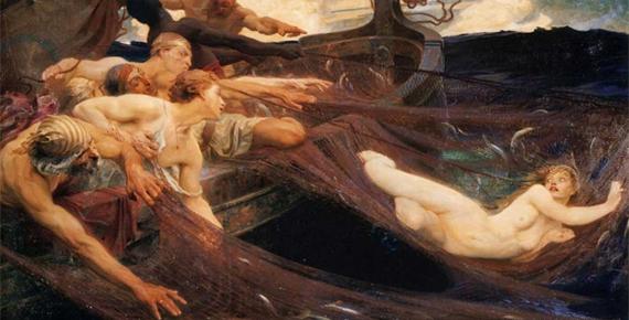 The Sea Maiden  by Herbert James Draper (1894) (Public Domain)