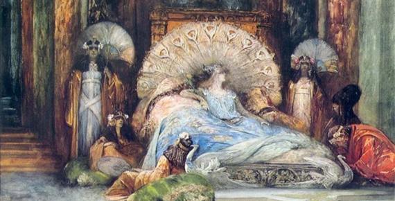 Sarah Bernhardt in Theodora (1902) by Georges Jules Victor Clairin (1843-1919)
