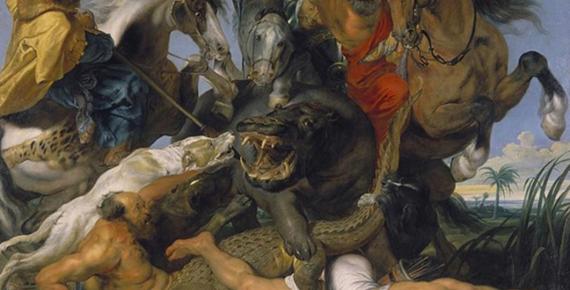 Hippopotamus and Crocodile Hunt by Peter Paul Rubens, (1616) (Public Domain)
