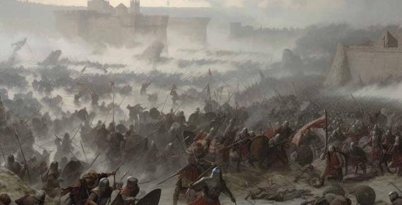A Medieval Mass Battle ( AIGen/ Adobe Stock)