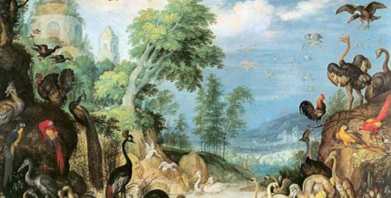 Landscape with Birds by Roelant Savery (1628) Kunsthistorisches Museum (Public Domain)