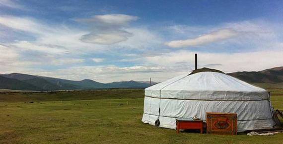 Open Sky and a Yurt in the Orkhon Valley (Public Domain)