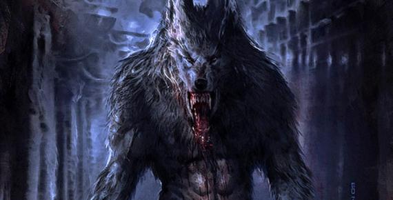 Detail, The ferocious and deadly werewolf.