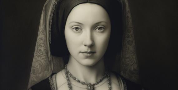 An AI image of Anne Boleyn, Queen of England.