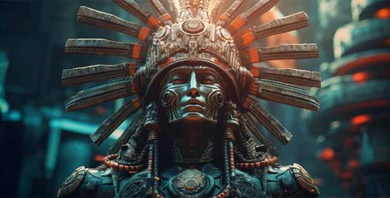 Representation of an Inca sun god. AI-generated. Source: NorLife / Adobe Stock