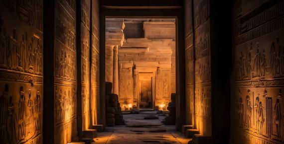 AI image of Edfu temple in Egypt.