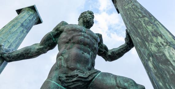 Statue of Hercules known as the Pillars of Hercules.