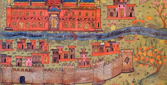 An artistic expression of a city from the One Thousand and One Nights. 
