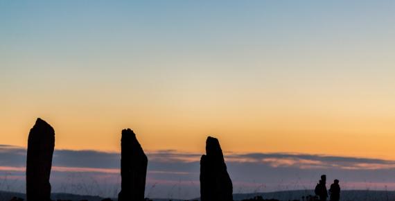 The Ring of Brodgar in the evening.