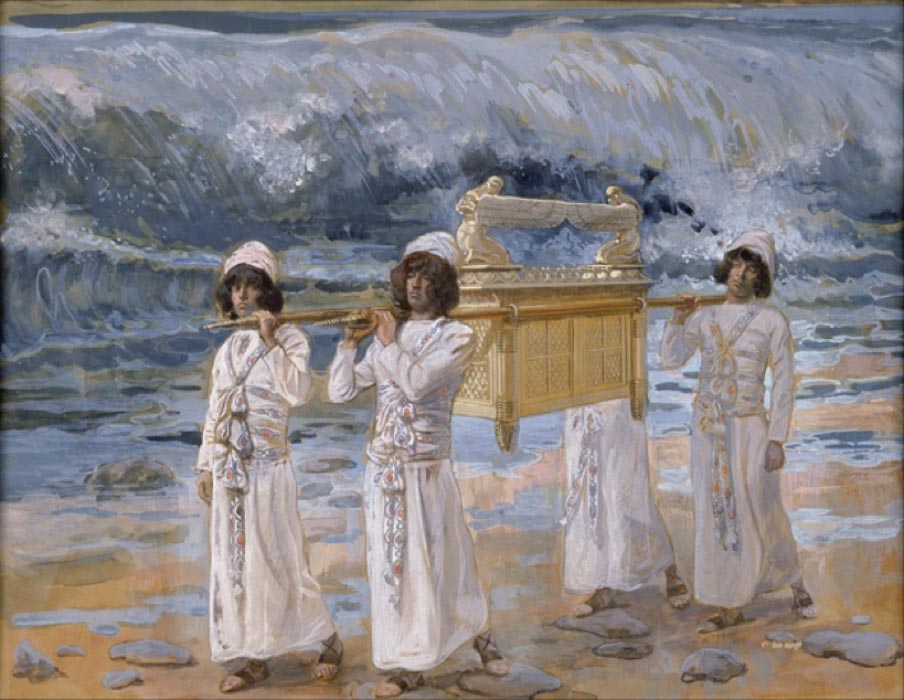 The Ark Passes Over the Jordan by James J Tissot (1896 – 1902) Jewish Museum (Public Domain)