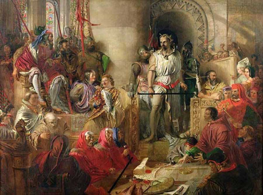 The Trial of William Wallace at Westminster by Daniel Maclise (1870) (Public Domain)