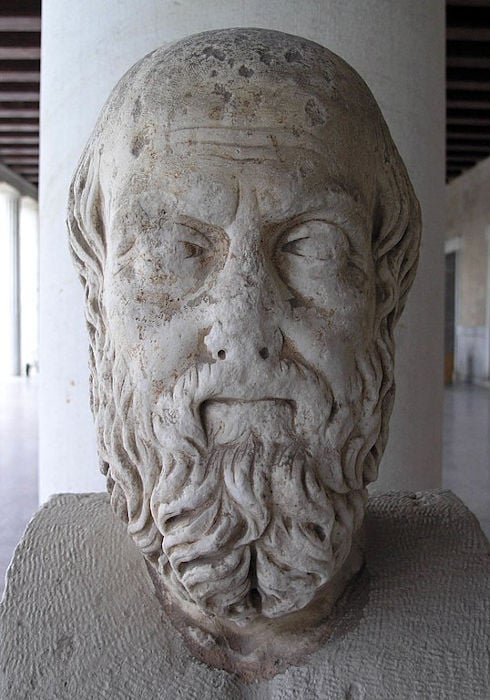 2nd century AD Roman copy of a bust of Herodotus.