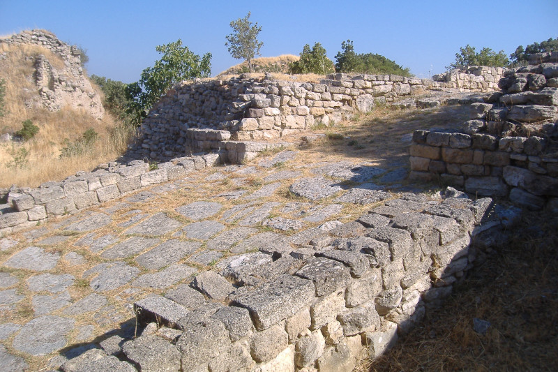 The ramp at Troy, excavated by Schliemann.