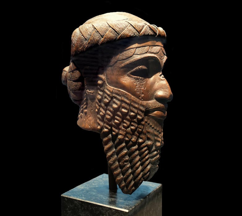 Bronze head of an Akkadian ruler, likely of Sargon the Great, from Nineveh.